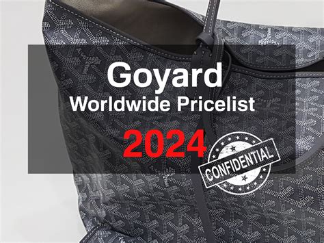 goyard bags price list 2014|goyard pricing 2024.